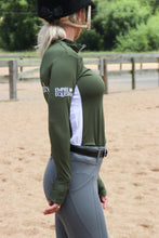 Load image into Gallery viewer, Baselayer Top- KHAKI WITH WHITE MESH