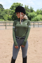 Load image into Gallery viewer, Baselayer Top- KHAKI WITH WHITE MESH