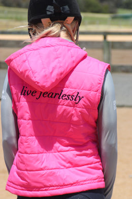 Quilted Vest - HOT PINK