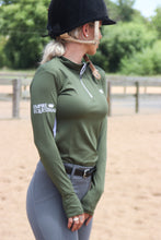 Load image into Gallery viewer, Baselayer Top- KHAKI WITH WHITE MESH