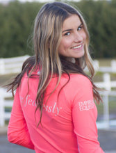 Load image into Gallery viewer, Baselayer top - BRIGHT PEACH WITH WHITE MESH
