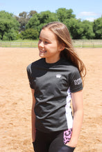 Load image into Gallery viewer, Children’s High Neck T-Shirt - SPECKLED BLACK