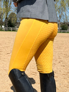Unlined Riding Tights - OLD GOLD