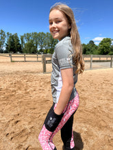 Load image into Gallery viewer, Children’s High Neck T-Shirt - SPECKLED GREY