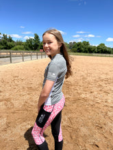 Load image into Gallery viewer, Children’s High Neck T-Shirt - SPECKLED GREY