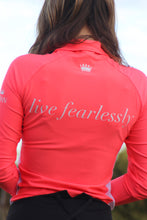 Load image into Gallery viewer, Baselayer top - BRIGHT PEACH WITH WHITE MESH