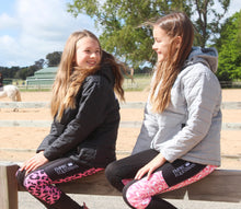 Laden Sie das Bild in den Galerie-Viewer, Reitleggings für Kinder – ROSA & SCHWARZER LEOPARD