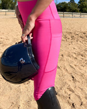 Charger l'image dans la galerie, Collants d'équitation en maille - HOT PINK
