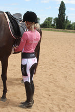 Load image into Gallery viewer, Unlined Riding Tights - PINK MARBLE