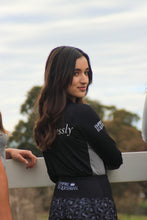 Load image into Gallery viewer, Baselayer Top- UNISEX BLACK WITH GREY MESH