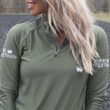 Load image into Gallery viewer, Baselayer Top - UNISEX KHAKI WITH GREY MESH