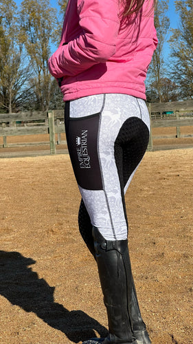 Ungefütterte Reitleggings – GRAUES BAMBI