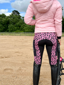 Ungefütterte Reitleggings – PINK LEOPARD 2021 EDITION