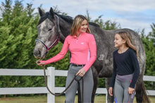 Load image into Gallery viewer, Baselayer Top- BRIGHT PINK WITH WHITE MESH