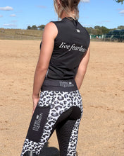 Load image into Gallery viewer, Unlined Riding Tights - WHITE LEOPARD PRINT