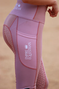 Mesh-Reitleggings – DUSTY PINK