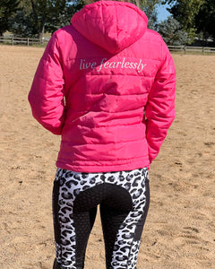 Thermal Fleece Lined Riding Tights - WHITE LEOPARD PRINT 2022