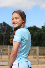 Load image into Gallery viewer, Children’s High Neck T-Shirt - SKY BLUE