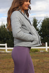 Thermal Fleece Lined Riding Tights - LILAC