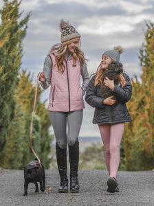 Children’s Riding Tights - DUSTY PINK (with zip pocket)