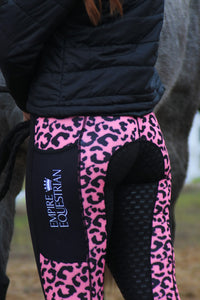 Ungefütterte Reitleggings – PINK LEOPARD 2021 EDITION