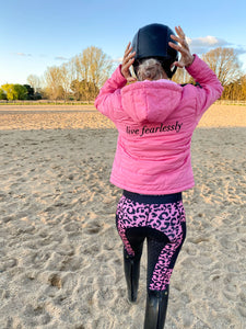 Ungefütterte Reitleggings – PINK LEOPARD 2021 EDITION