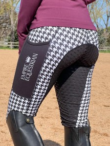 Ungefütterte Reitleggings – HOUNDSTOOTH