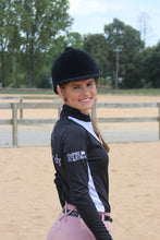 Load image into Gallery viewer, Baselayer top - BLACK WITH MESH FRONT