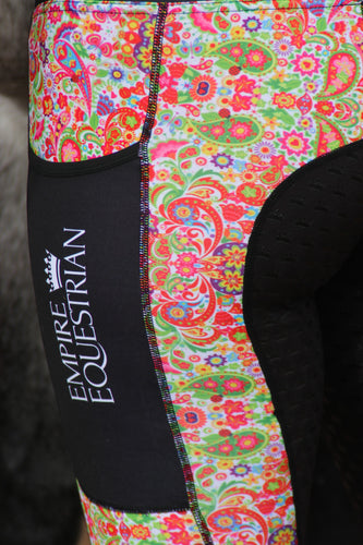 Unlined Riding Tights - PAISLEY