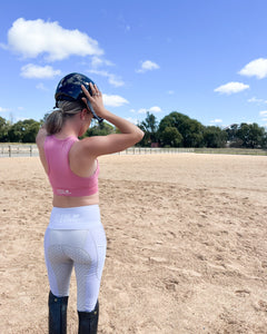 Support Crop Top with Mesh - PINK