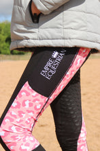 Load image into Gallery viewer, Children’s Riding Tights - PINK LEOPARD