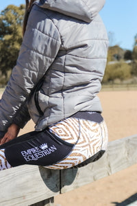 Collants non doublés - IMPRIMÉ TIGRE BLANC &amp; OR