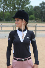 Load image into Gallery viewer, Baselayer top - BLACK WITH MESH FRONT