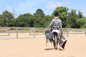 Unlined Riding Tights - PINK MARBLE