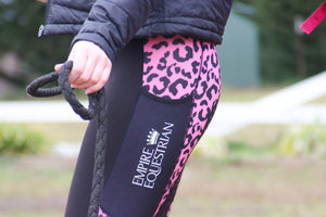 Ungefütterte Reitleggings – PINK LEOPARD 2021 EDITION