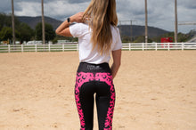 Load image into Gallery viewer, Unlined Riding Tights - PINK LEOPARD PRINT