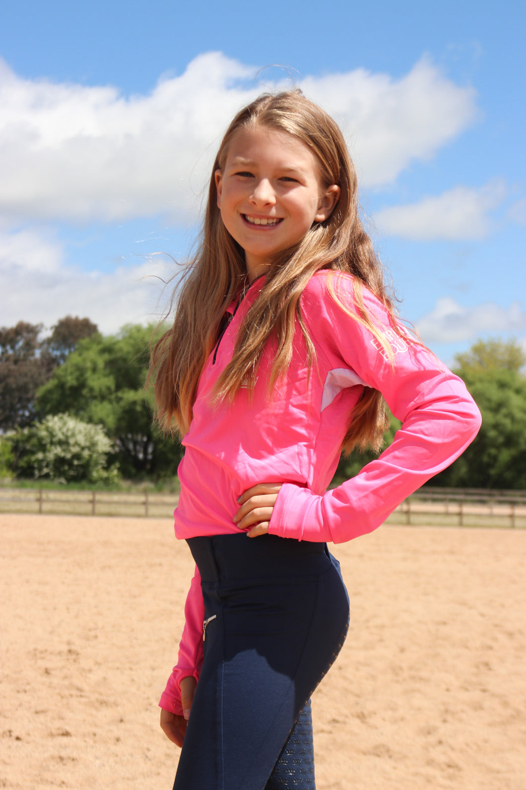 Collant d'équitation enfant - MARINE (avec poche zippée)