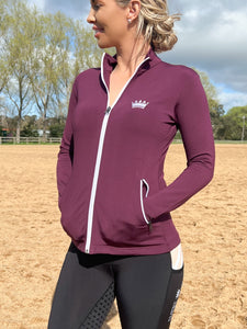 Thermal Fleece Lined Baselayer Jacket - BERRY