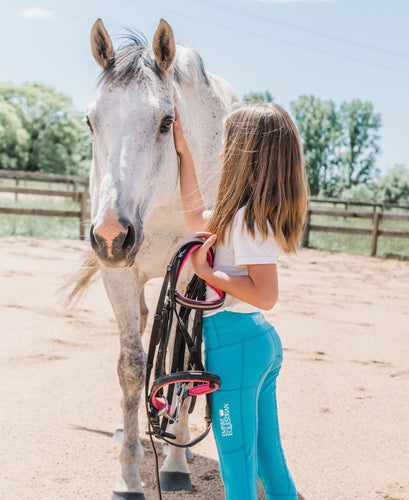 Children's Lined Riding Tights - MINT