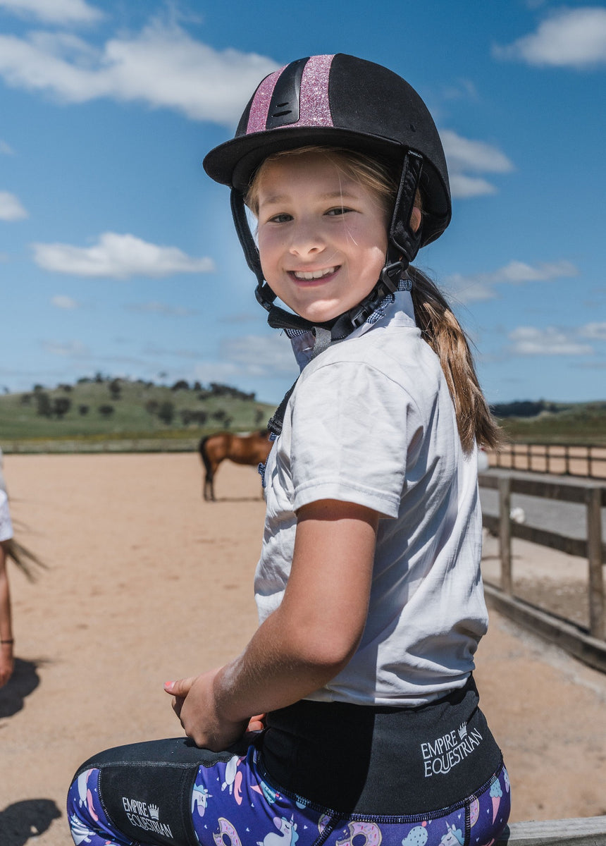 Children's Lined Riding Tights - PURPLE UNICORN – Empire Equestrian